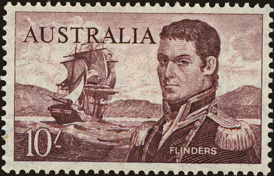 Front view of Australia 377 collectors stamp