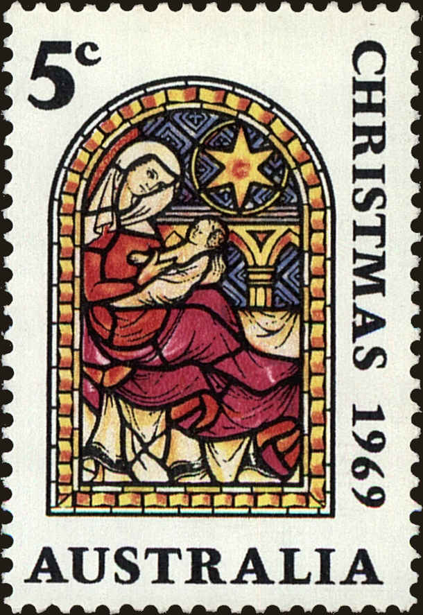 Front view of Australia 466 collectors stamp