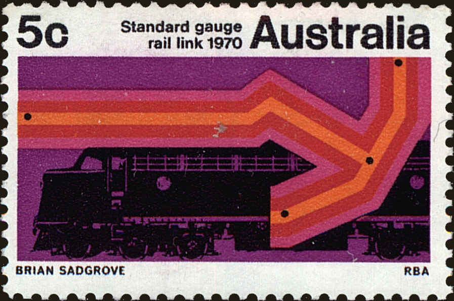 Front view of Australia 471 collectors stamp
