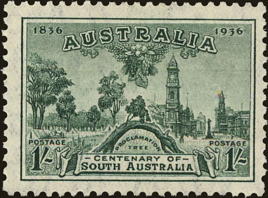 Front view of Australia 161 collectors stamp