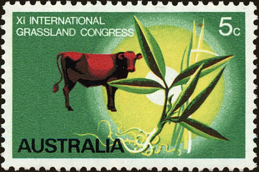 Front view of Australia 476 collectors stamp