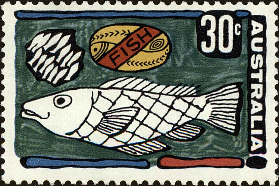 Front view of Australia 521 collectors stamp