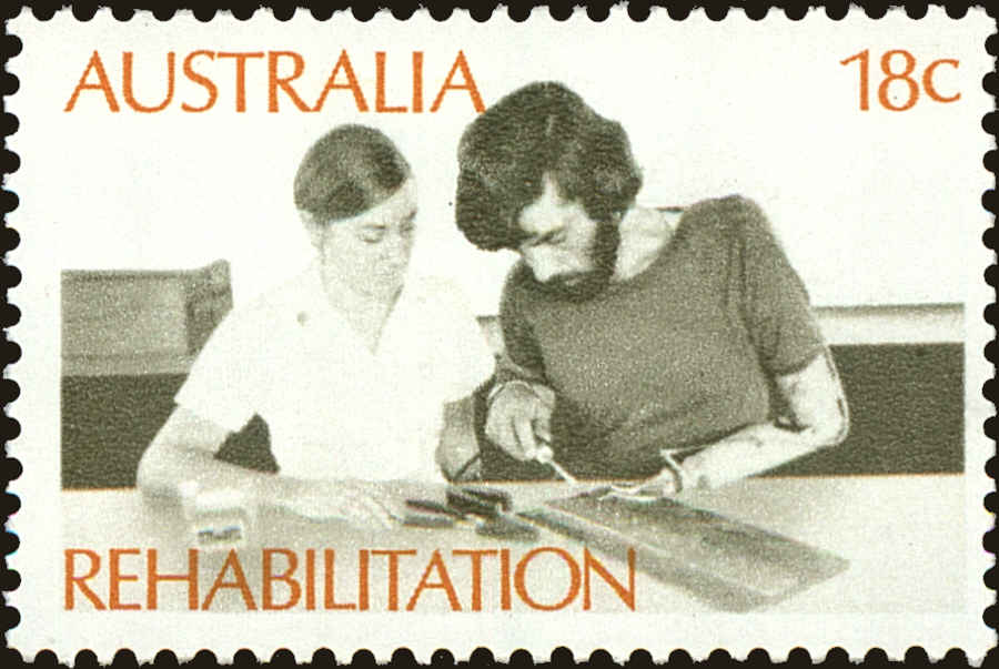 Front view of Australia 524 collectors stamp