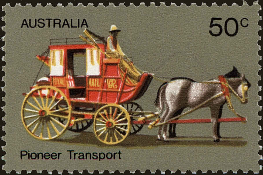 Front view of Australia 536 collectors stamp