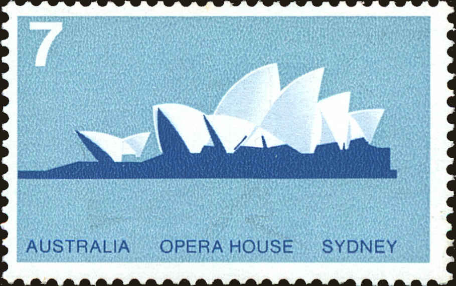 Front view of Australia 584 collectors stamp