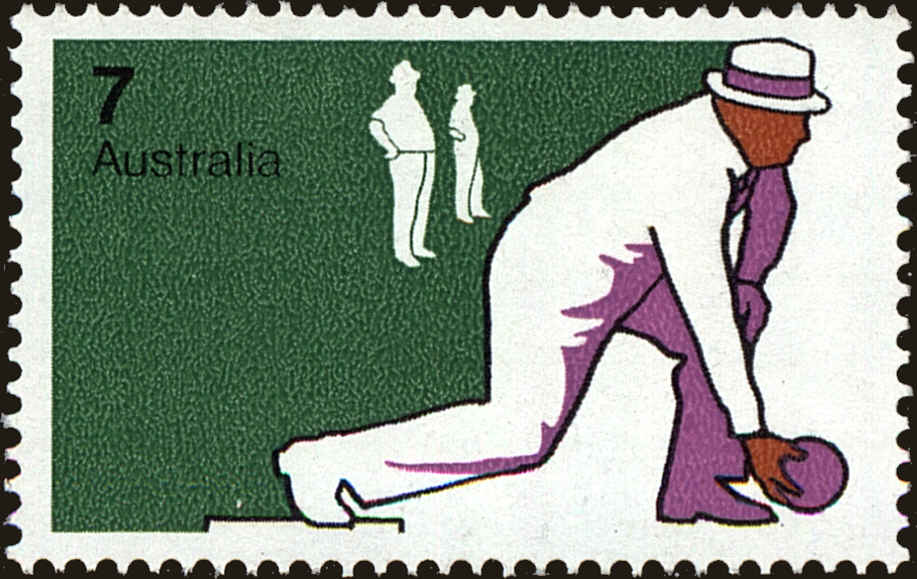 Front view of Australia 595 collectors stamp