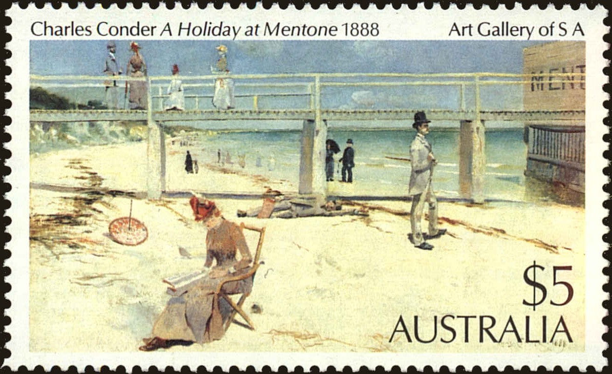 Front view of Australia 578 collectors stamp