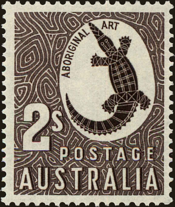 Front view of Australia 302 collectors stamp