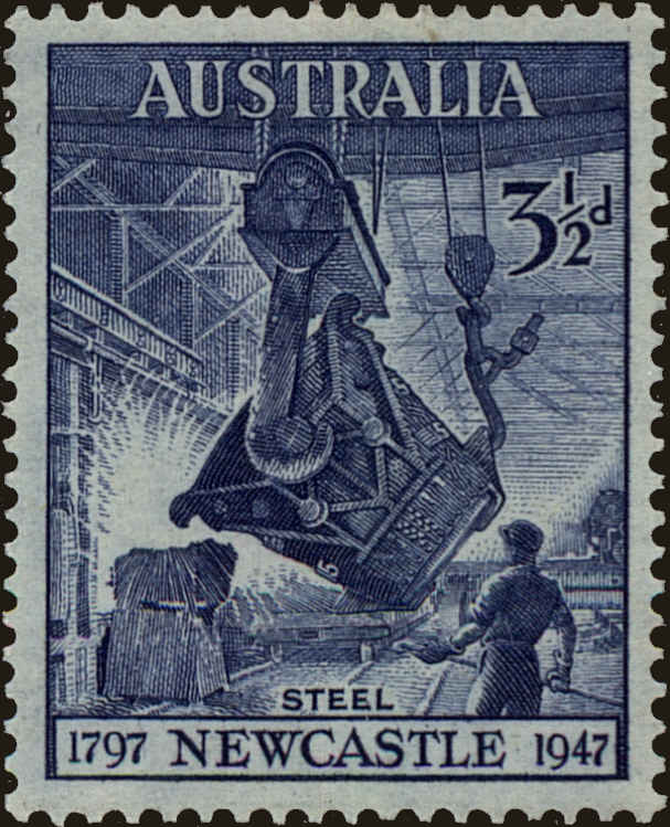 Front view of Australia 208 collectors stamp