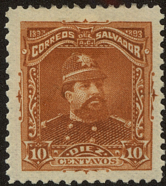 Front view of Salvador, El 80 collectors stamp