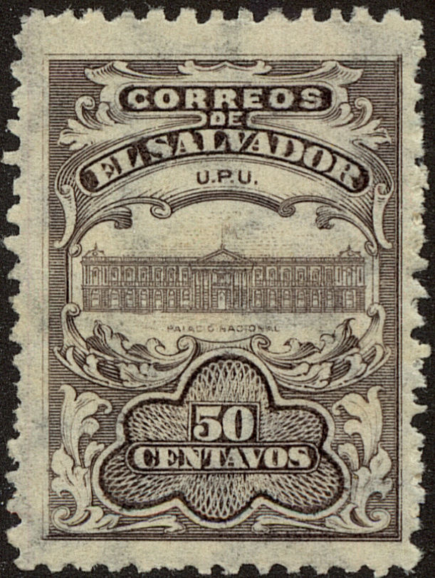 Front view of Salvador, El 401 collectors stamp