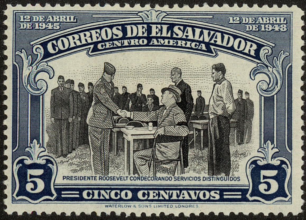 Front view of Salvador, El 606 collectors stamp