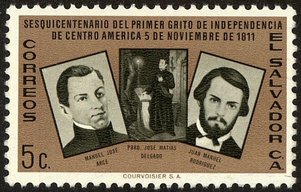 Front view of Salvador, El 721 collectors stamp