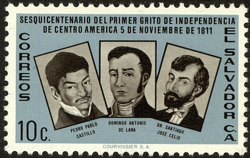 Front view of Salvador, El 723 collectors stamp