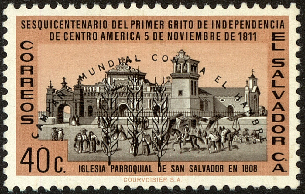 Front view of Salvador, El 726 collectors stamp