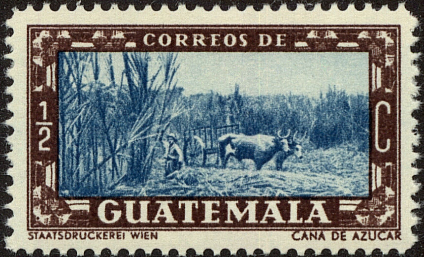 Front view of Guatemala 347 collectors stamp