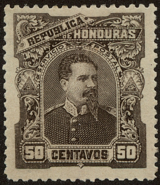 Front view of Honduras 59 collectors stamp