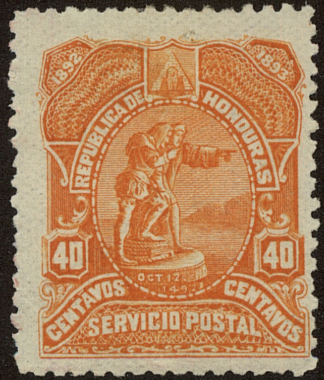 Front view of Honduras 72 collectors stamp