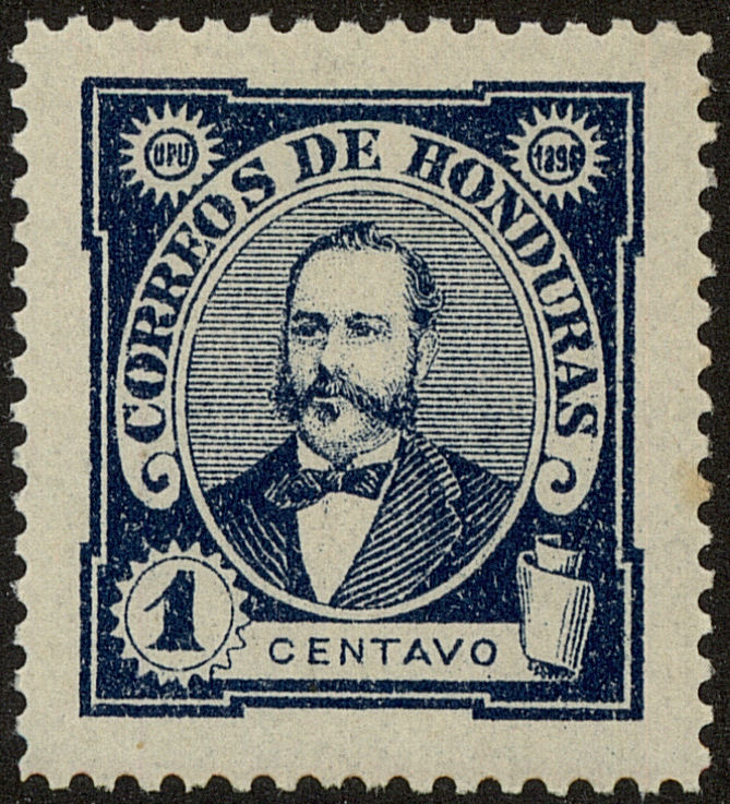 Front view of Honduras 95 collectors stamp