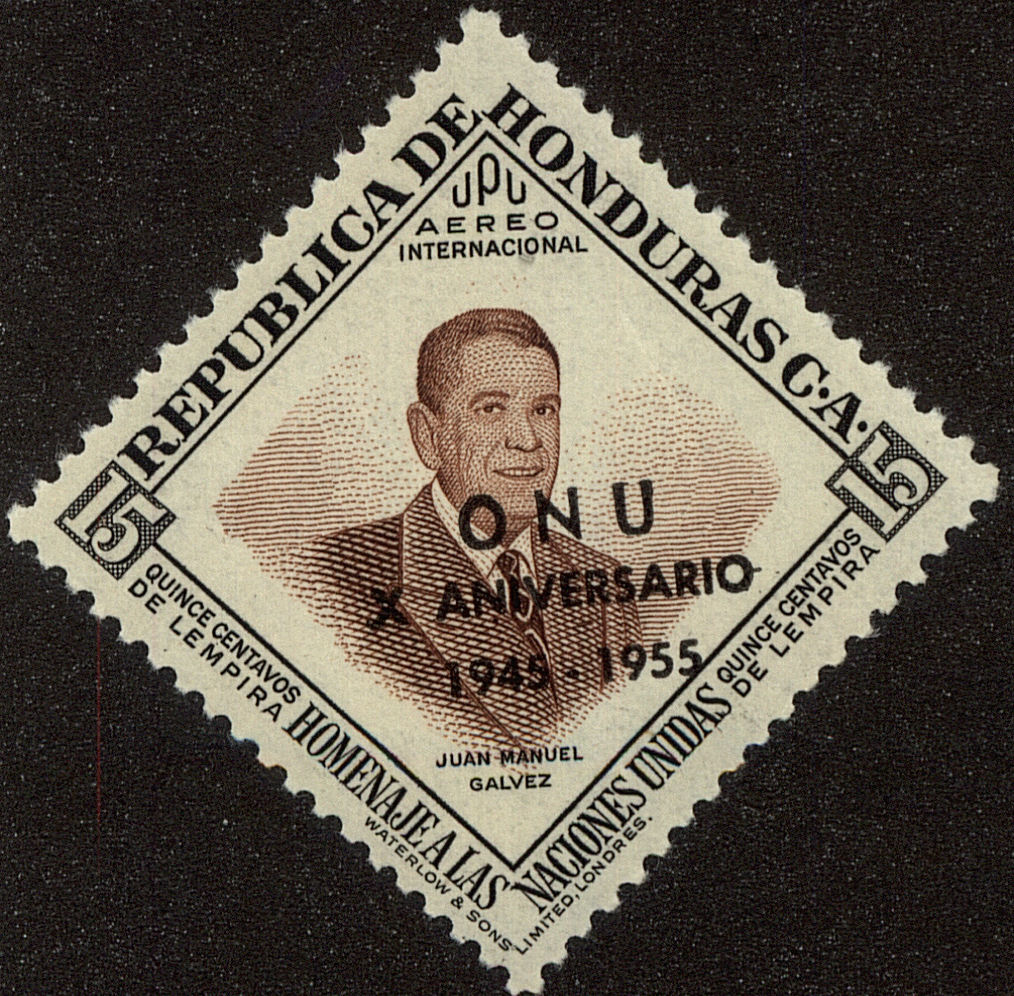 Front view of Honduras C245 collectors stamp