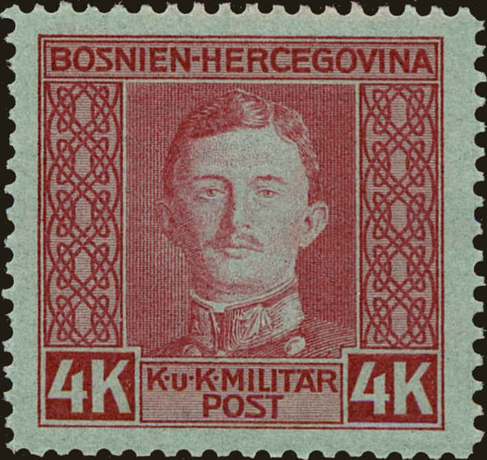 Front view of Bosnia and Herzegovina 121 collectors stamp