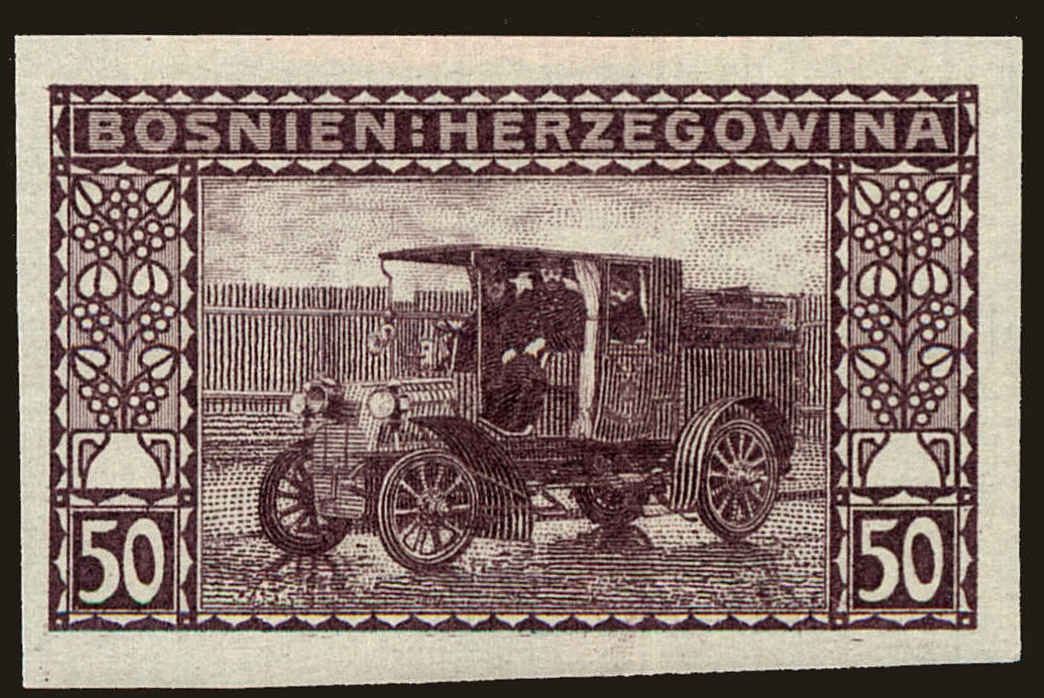 Front view of Bosnia and Herzegovina 42b collectors stamp