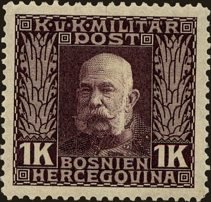 Front view of Bosnia and Herzegovina 81 collectors stamp