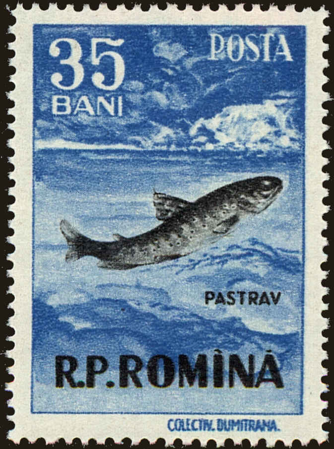 Front view of Romania 1084 collectors stamp