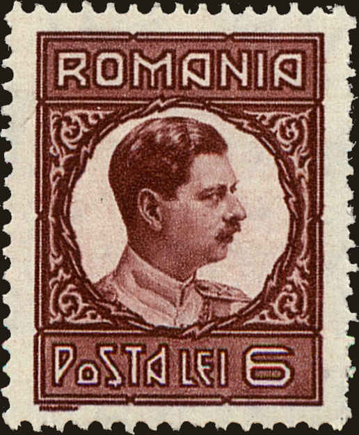 Front view of Romania 411 collectors stamp