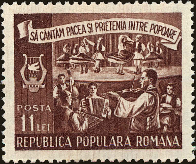 Front view of Romania 796 collectors stamp