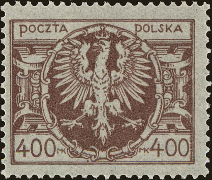 Front view of Polish Republic 168 collectors stamp