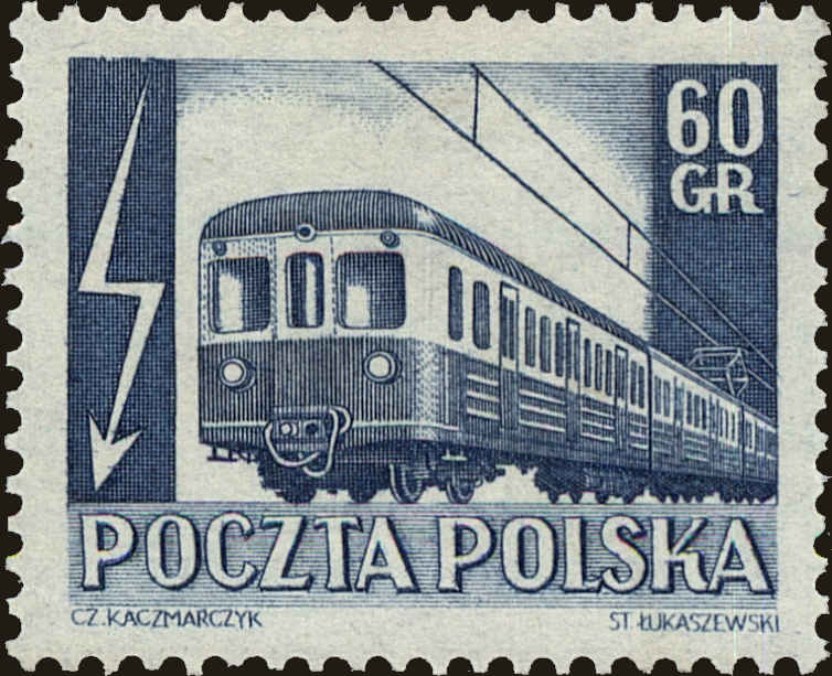 Front view of Polish Republic 612 collectors stamp