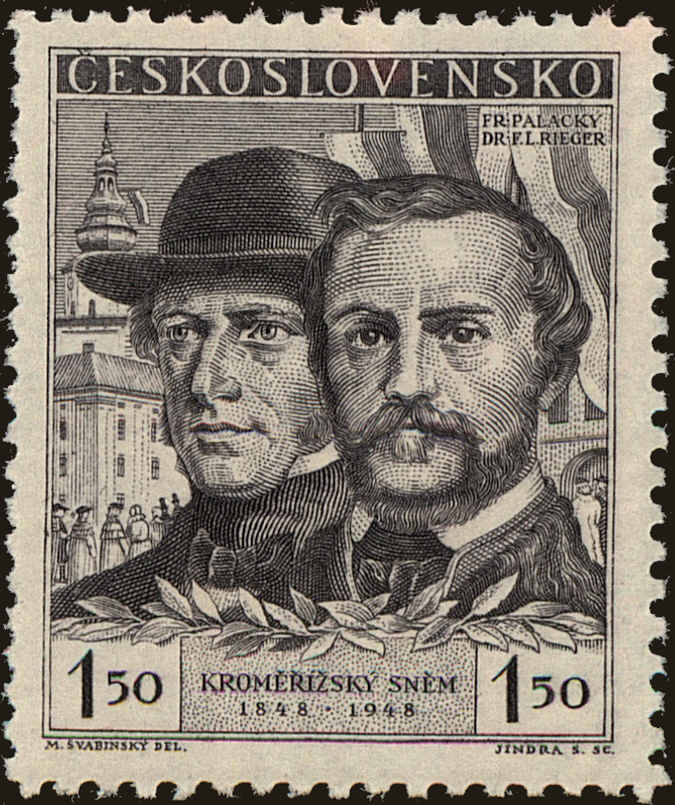 Front view of Czechia 355 collectors stamp