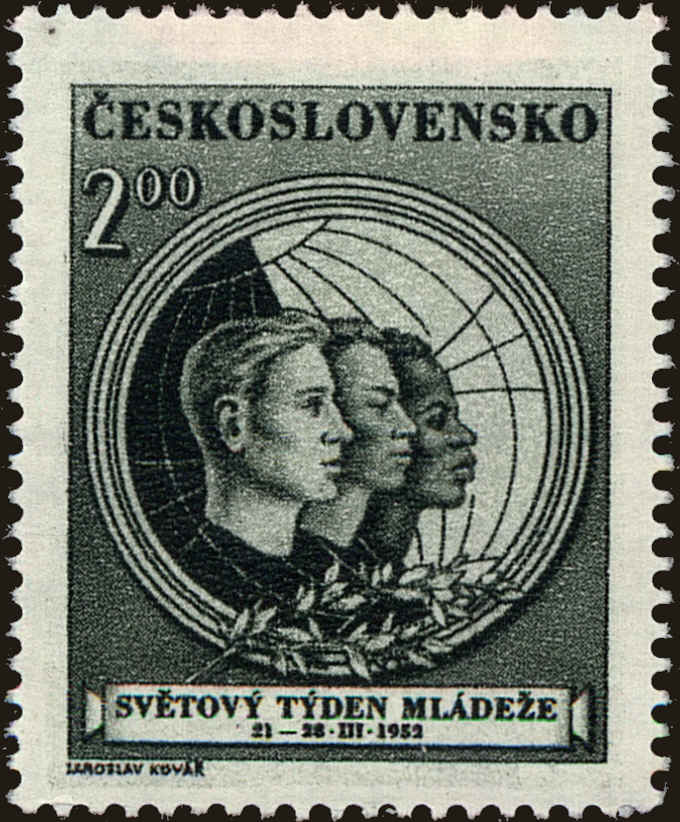 Front view of Czechia 505 collectors stamp