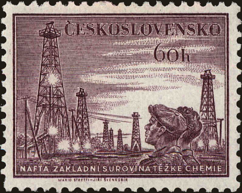 Front view of Czechia 610 collectors stamp