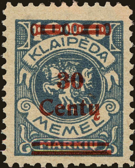 Front view of Memel N114 collectors stamp