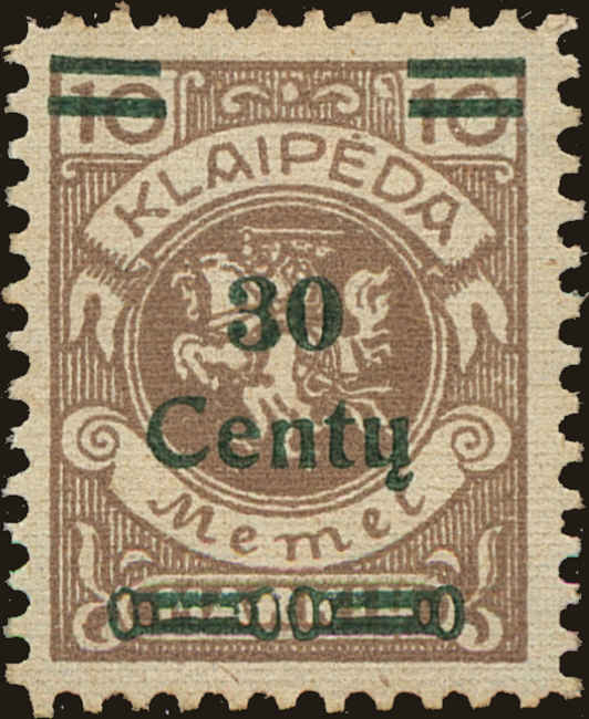 Front view of Memel N101 collectors stamp