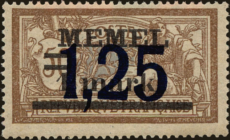 Front view of Memel 48 collectors stamp
