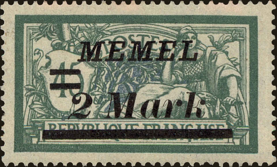 Front view of Memel 72 collectors stamp