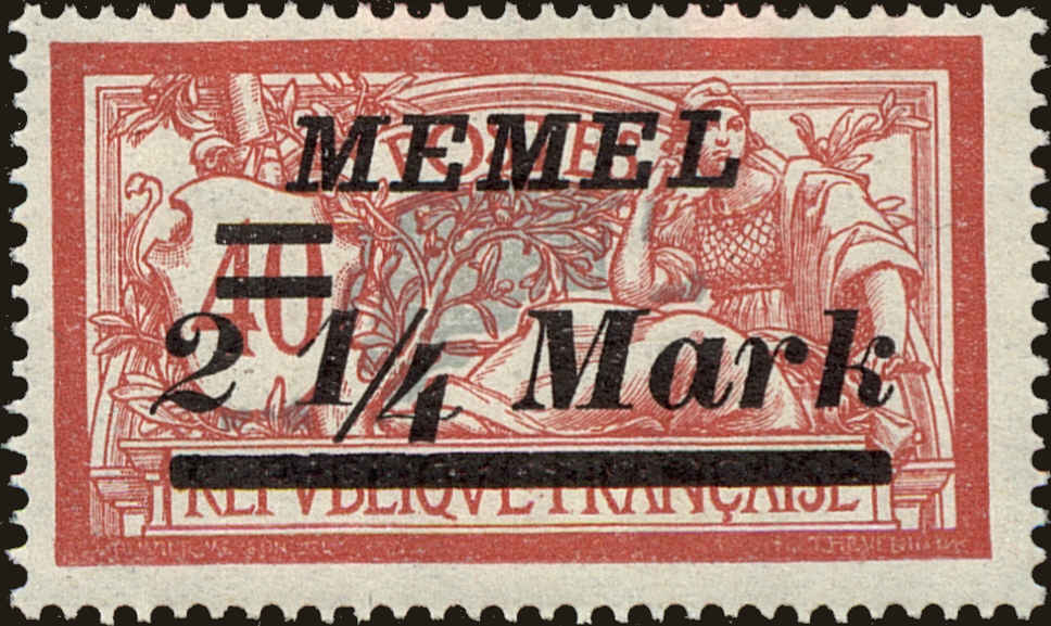 Front view of Memel 74 collectors stamp