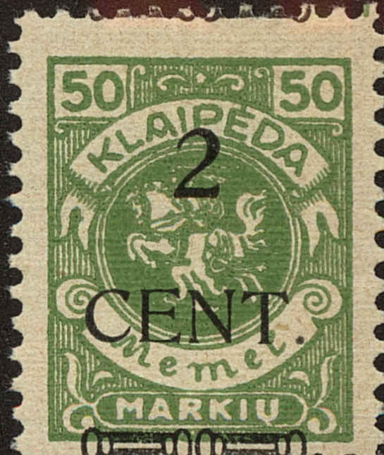 Front view of Memel N52 collectors stamp