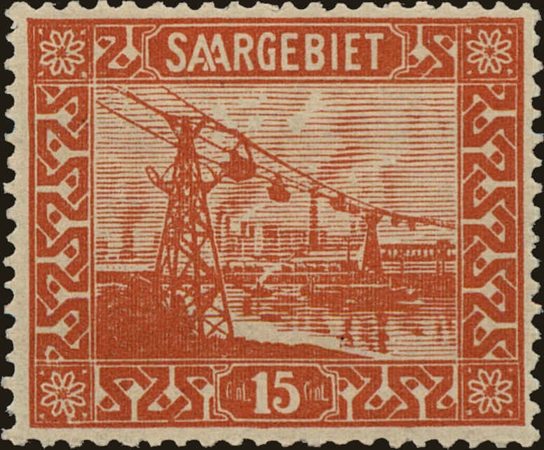 Front view of Saar 103 collectors stamp