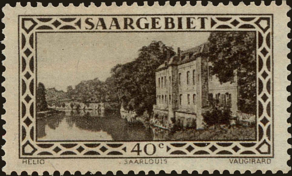 Front view of Saar 125 collectors stamp