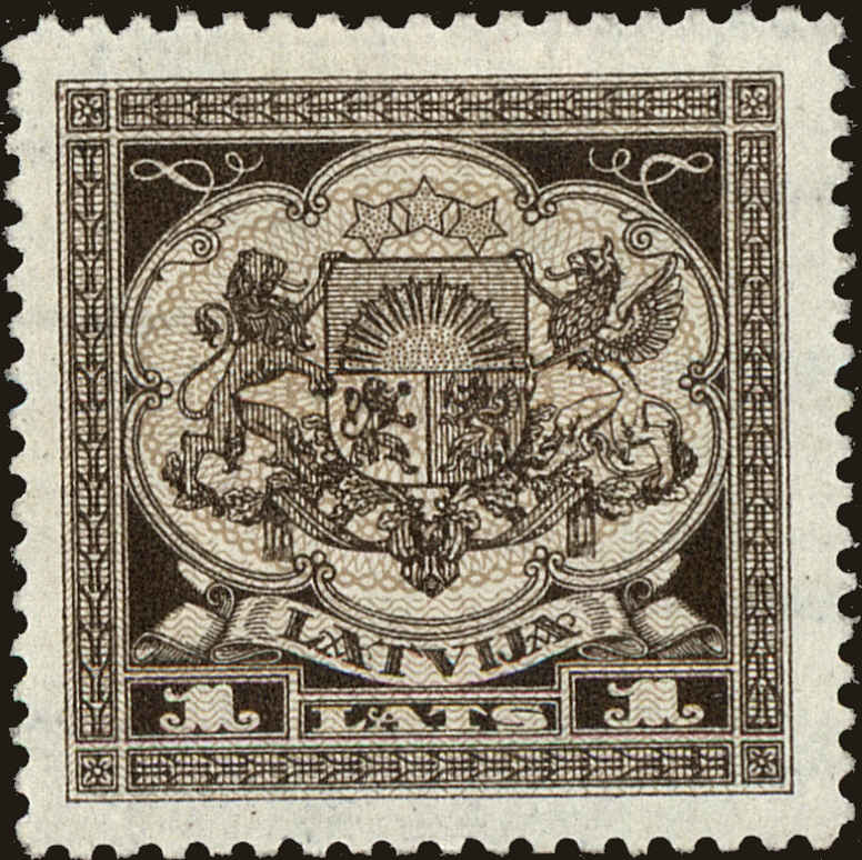 Front view of Latvia 126 collectors stamp