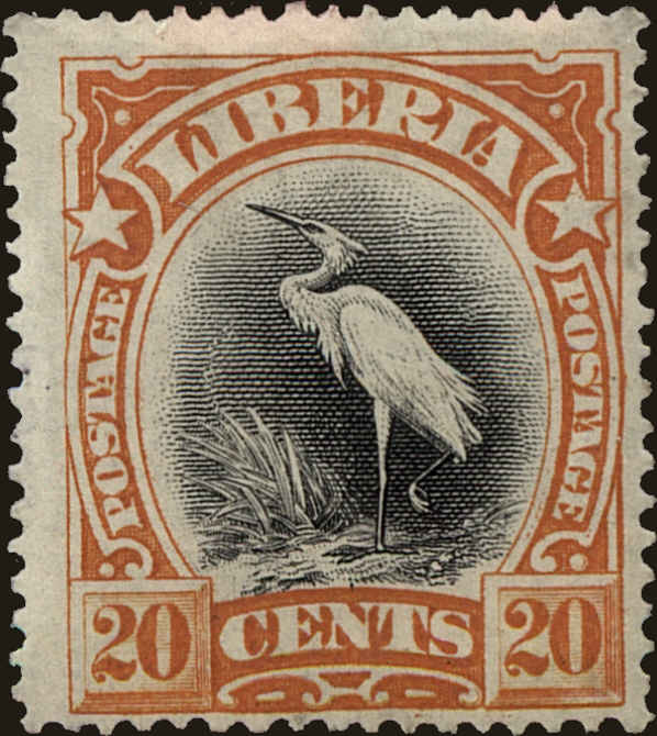 Front view of Liberia 106 collectors stamp