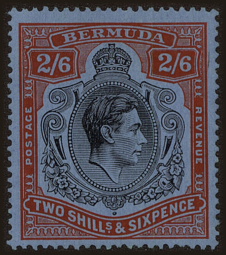 Front view of Bermuda 124a collectors stamp