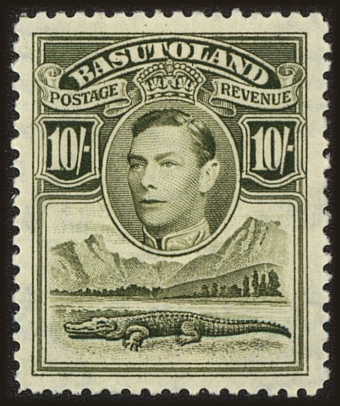 Front view of Basutoland 28 collectors stamp