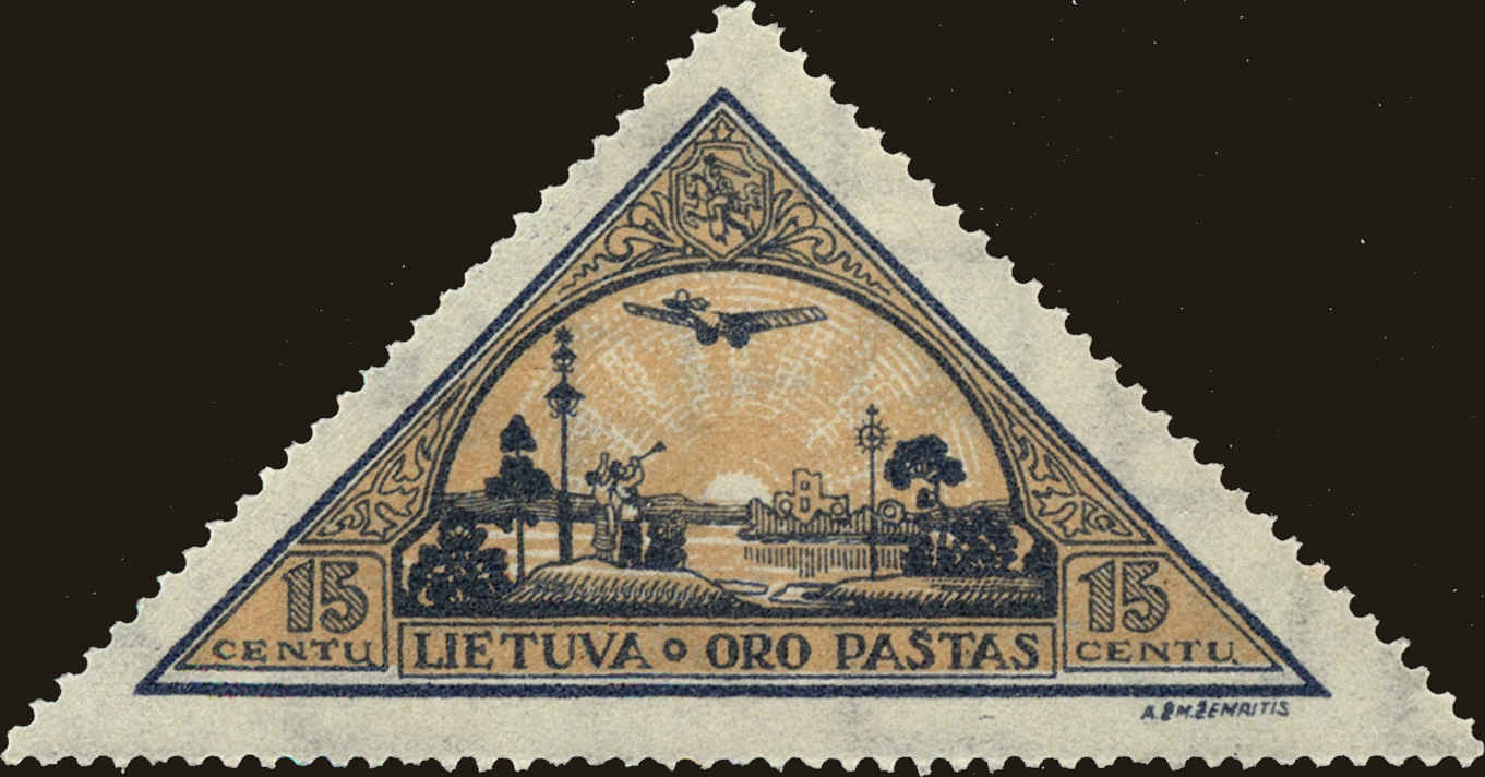 Front view of Lithuania C49 collectors stamp