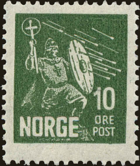 Front view of Norway 150 collectors stamp
