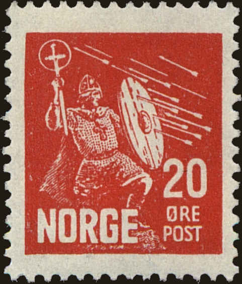 Front view of Norway 152 collectors stamp